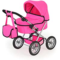 Bayer Design 13029Aa- Cochecito- Carro Muñecas Trendy- Ajustable- Plegable- Rosa- Color (13029)